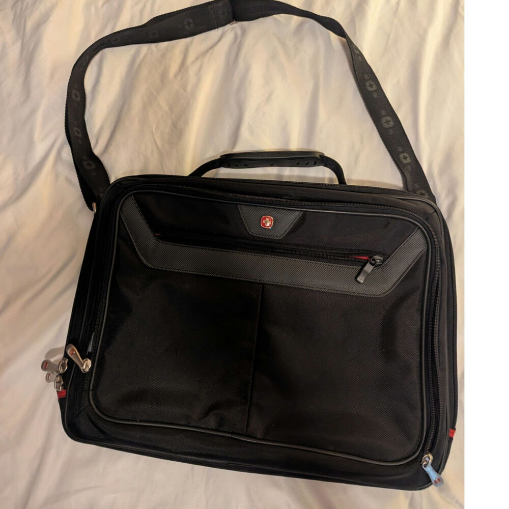 Swiss Army Attache Case Laptop Shoulder Bag Black